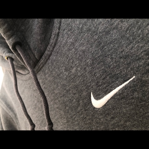 Nike navy blue tag hoodie sweater distressed faded club fleece pullover - Picture 4 of 16